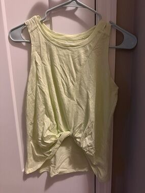 Zella Light Yellow Twist-Front Tank Top - Women